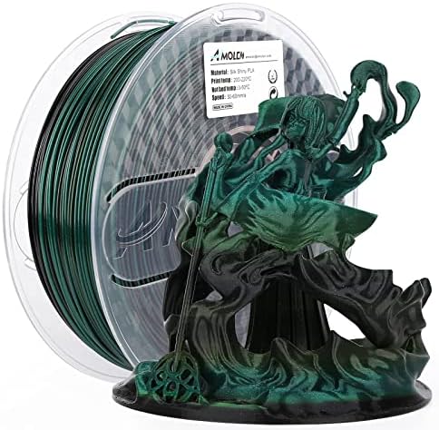 AMOLEN PLA Filament 1.75mm, Glow in The Dark Multicolor 10 Meters 3D Printer Filament, 3D Printing Materials