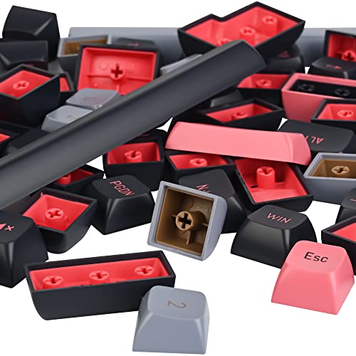 Image of Owpkeenthy 8008 Keycaps Doubleshot PBT 160-Key CSA Profile with 6.25u 7u Spacebar for 75% Percent US /ISO Layout Mechanical Gaming Keyboard (CSA /8008)