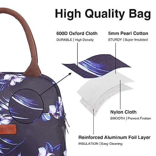 Minicoco Lunch Bag Insulated Bags for Women Cool with Front Pocket Portable Thermal Leak-Proof Men Girls Children Adults Organizer Work - Image 4