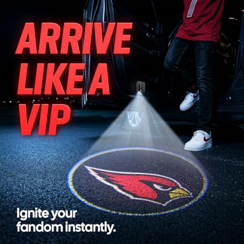 Image of LED Car Door Light - Officially Licensed NFL Wireless Projector - Show Your Team Pride - Battery Powered, Easy Install