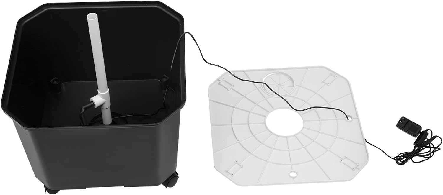 Hydroponic Tower Growing System, 50 Pods Vertical 10 Tiers Hydroponic Tower with Movable Water Tank and Timer, Water Circulation Plants Germination Kit for Herbs Fruits & Vegetables