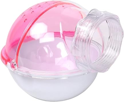 Small Animal Bath House,Pet Toy Acrylic Hamster Bathroom Cage Toilet Bathtub Sand Bath Container Removable, Suitable for Chinchilla Syrian Hamster Gerbil Pink