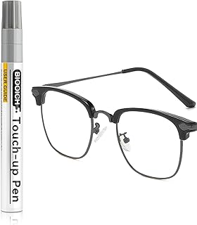 Matte Gunmetal Eyeglass Frame Touch Up Paint Pen, All-in-One Touch Up Kit for Scratches & Fading, Durable Sweat-Proof Color Restorer for Metal, Plastic & Resin Glasses