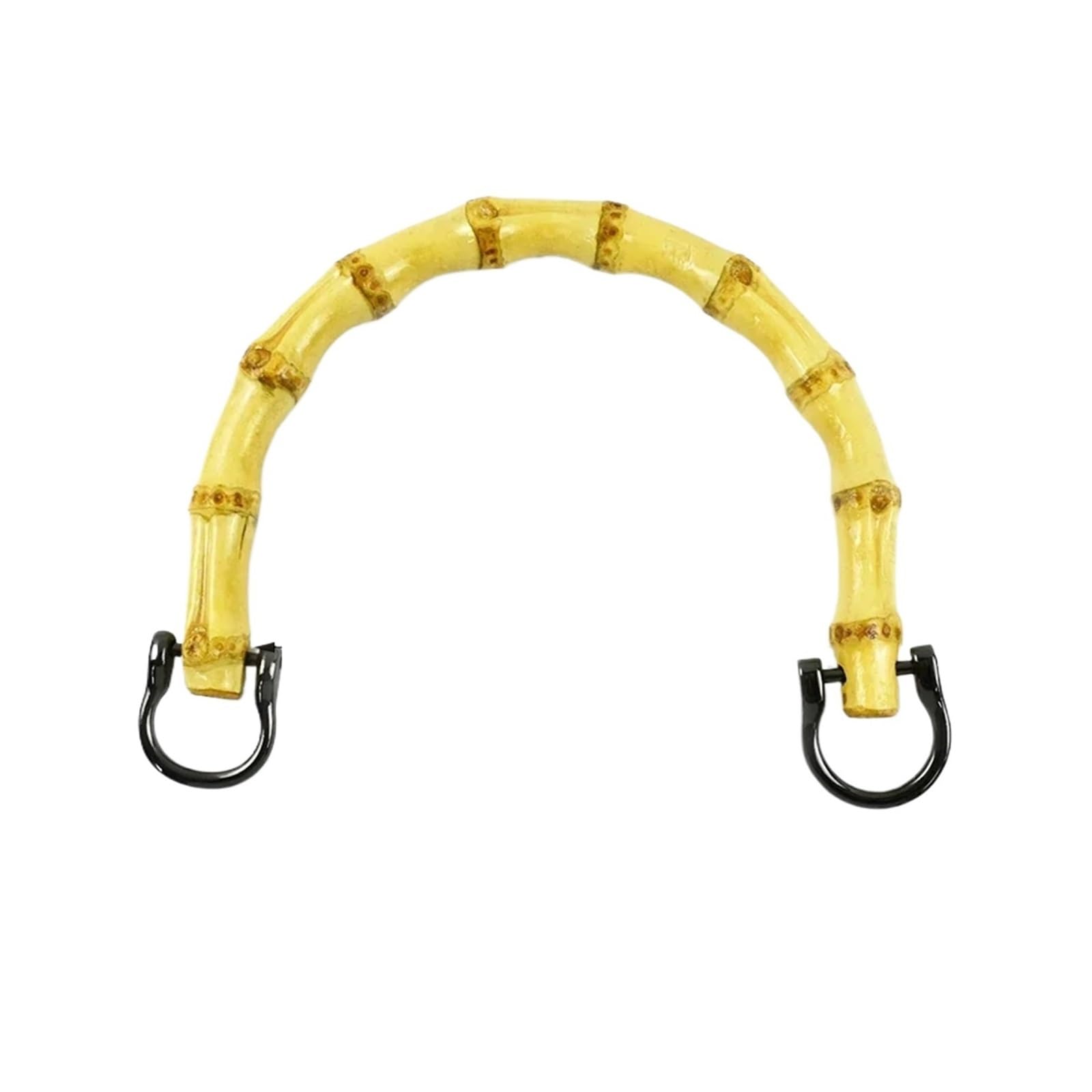 PVUVTNAHW 2/4Pcs 12cm Natural Bamboo Handles For Women Handbag Handle Purse Frame DIY Handmade Making Bags Accessories(GunBlack,4Pcs)