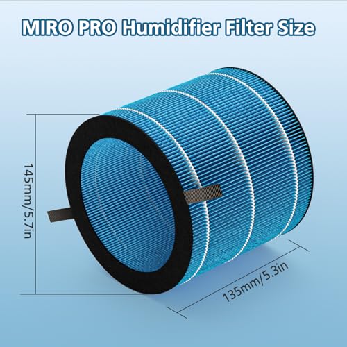 MIRO PRO Washable Humidifier Wicking Filter, Compatible with Afloia MIRO PRO and KILO PRO 2-in-1 Air Purifier & Humidifier, Durable Wet Curtain, 2Pack