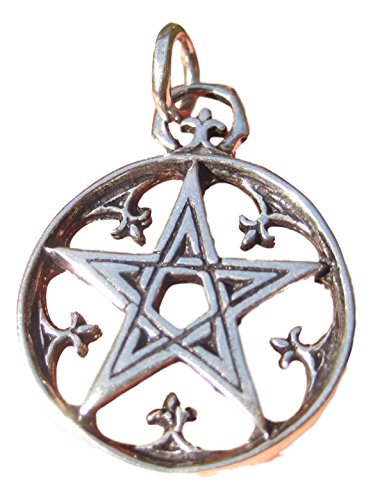 Himalayan Treasures 925 Sterling Silver Wicca Pentagram Pendant Necklace A30