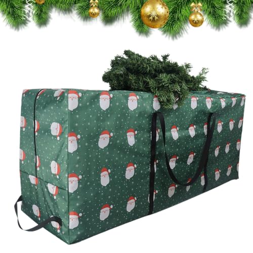 Caja textil de almacenamiento de árbol de Navidad Navideña Clásica de lona