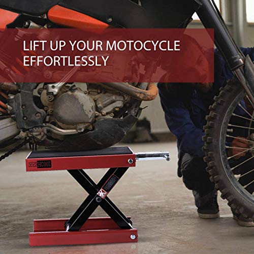 Vivohome 1100 Lbs Steel Wide Deck Motorcycle Lift Atv Scissor Lift Jack With Steel Motorcycle Atv Wide Deck Scissor Lift Jack Crank Hoist Stand #TOP6