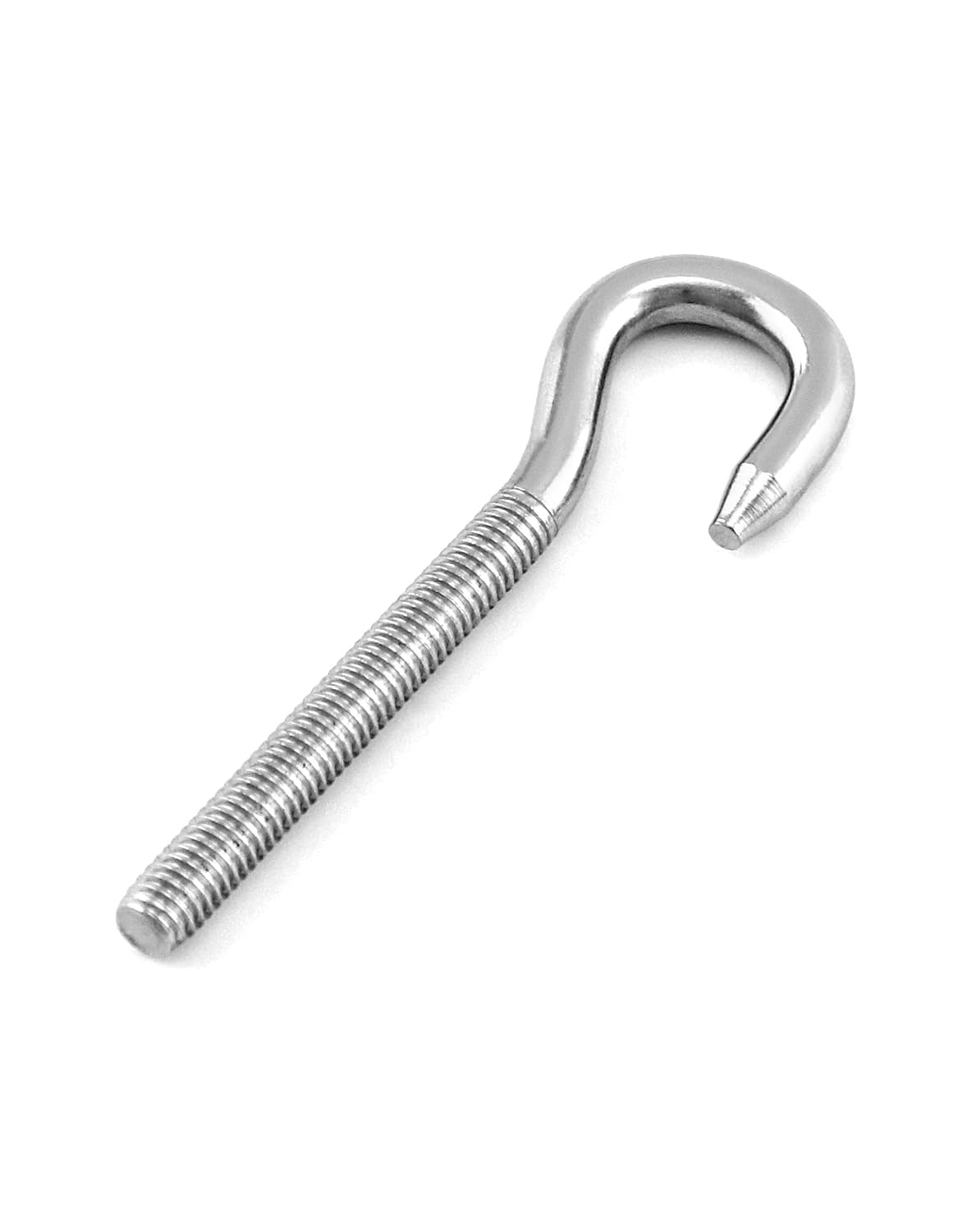 QWORK M6 Hook Bolt 304 Stainless Steel Ring Screw, 20 Pack Screw Hook High Hardness Steel Hook Bolt