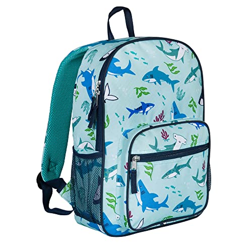 Wildkin Day2Day Kids Backpack Bundle With Lunch Box Bag (Shark Attack) #TOP2