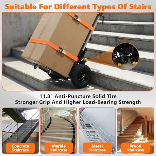 Carretilla eléctrica para escaleras 1500W con llantas antideslizantes 10" miniatura 3