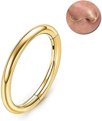 F136 Titanium Nose Rings Hoop Septum Cartilage Jewelry