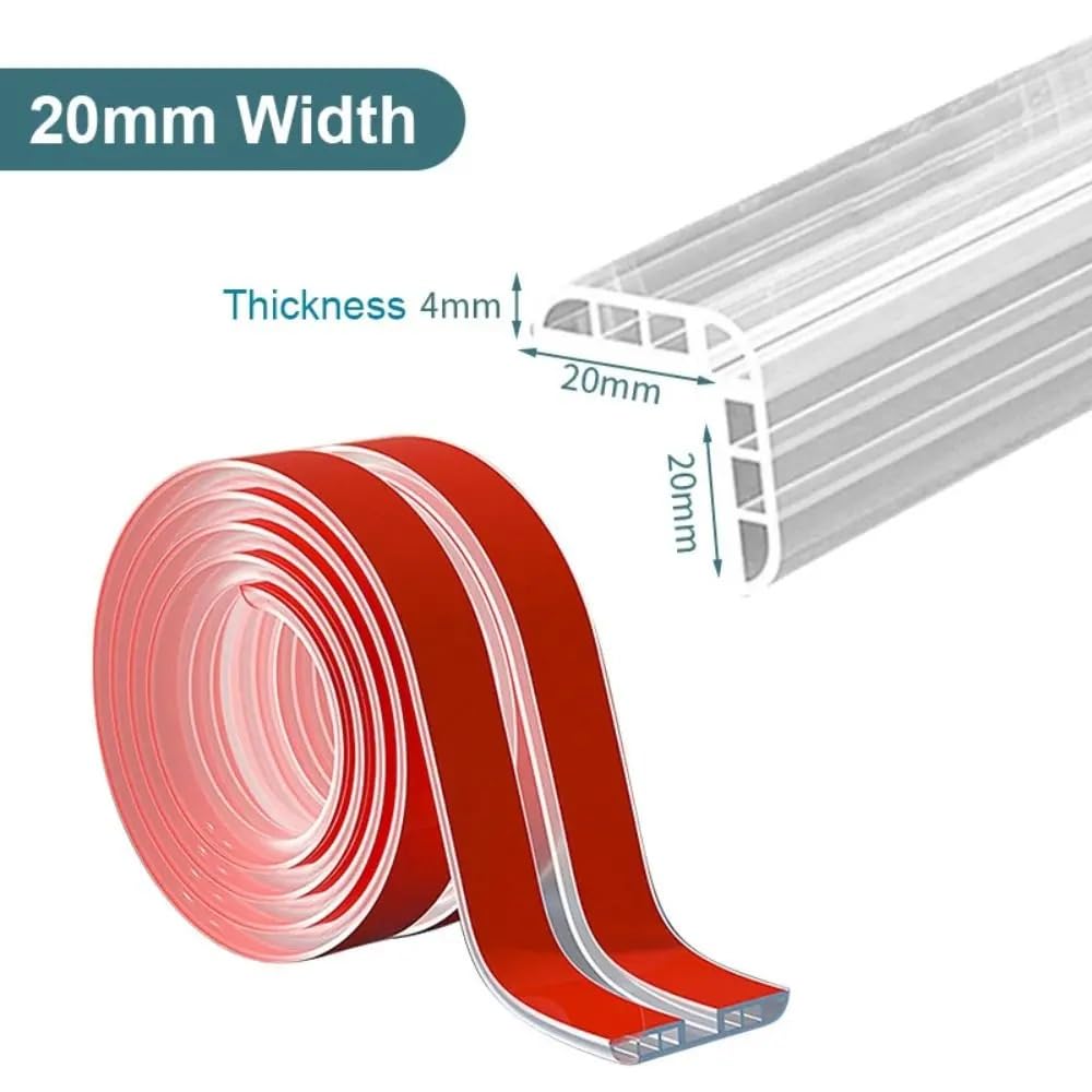 Protector De Esquina Autoadhesivo PVC Invisible Anticolisión for Bebés, Borde Mesa for Gabinete Transparente, 1/10 Uds(20mm x 2m)