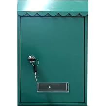 Wall Mount Mailbox with Lock, Security Mailboxes for Outside, Dropbox for House, Apartments and Bussiness, 9 X 3 X 12 InchesGreen