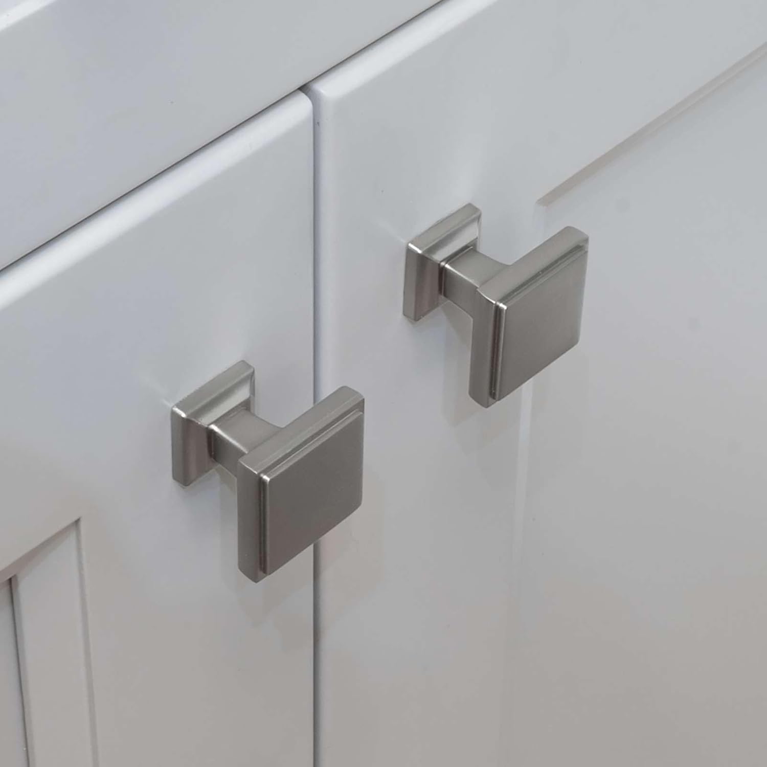 Modket 5 Pack Brushed Nickel Cabinet Knobs Drawer Knobs Kitchen Cabinet Knobs for Dresser Drawers Pulls and Knobs 1-1/8" Closet Door Knobs