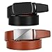 Zitahli Ratchet Belt for Men - 2 Packs Leather Mens belt For Gift Men Dress and Casual,Trim to Fit Size 34