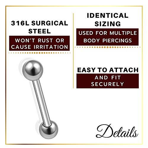 MATIGA 4Pcs Surgical Steel 16g tiny barbell earrings Piercing Jewelry Rook Cartilage Eyebrow Daith Tragus 3mm Ball Cone More Choices4