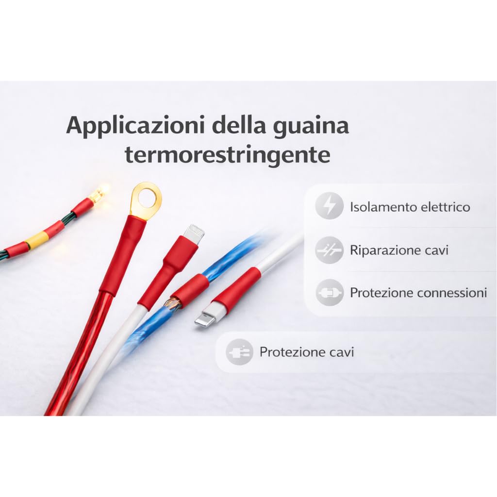 Tubo termocontraíble, relación 2:1, alta resistencia a la tracción, impermeable, para cableado eléctrico y automotriz (rojo, Ø20 mm x 100 m)
