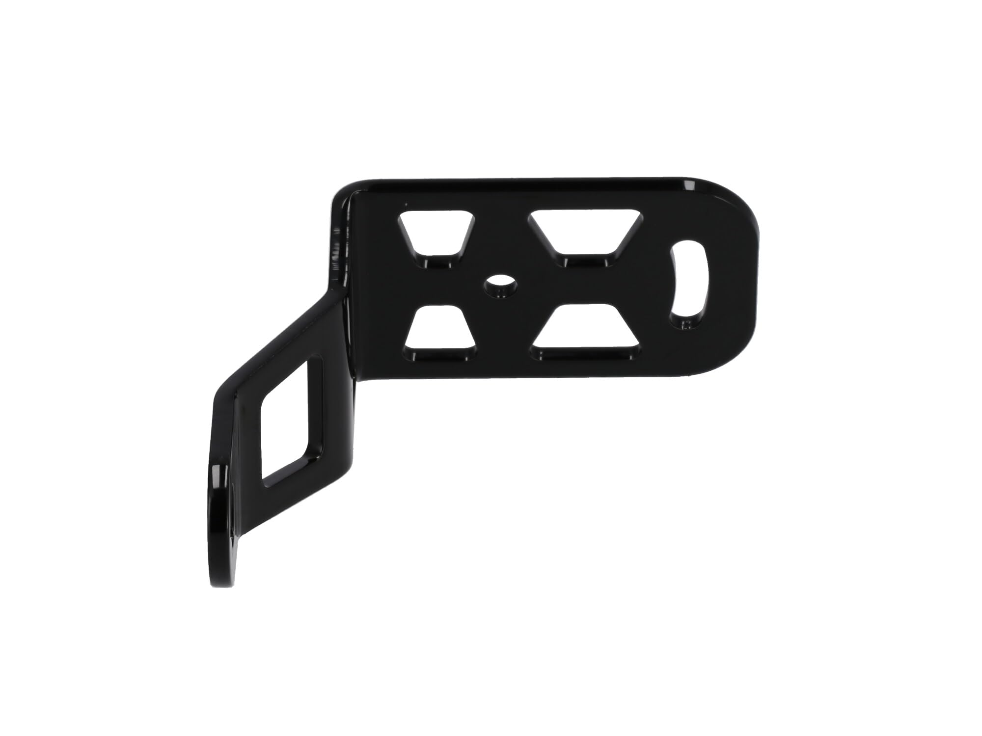Kennzeichenhalter seitlich, aus Edelstahl, Schwarz - für Simson S50, S51, S