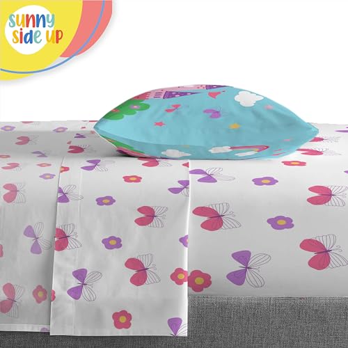 Image of Sunny Side Up Magic Castle Twin Comforter Set - 5 Piece Kids Bedding Includes Comforter, Sheets & Pillow Cover - Super Soft Microfiber Bed Set