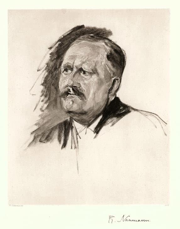 Poster Max Liebermann 50x70 cm - Portrait de M Liebermann sur toile