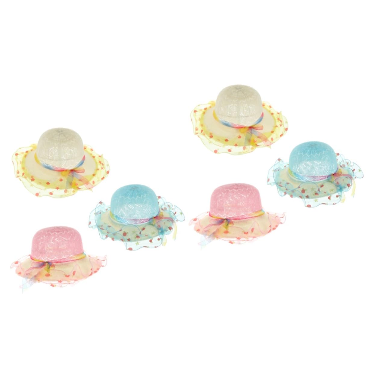 FRCOLOR Sombrero De Sol Protector para Bebés De Sombreros De Playa De Transpirables con Estampado De Estrellas Y Puntos Beige Rosa Azul para Actividades Al Aire Y