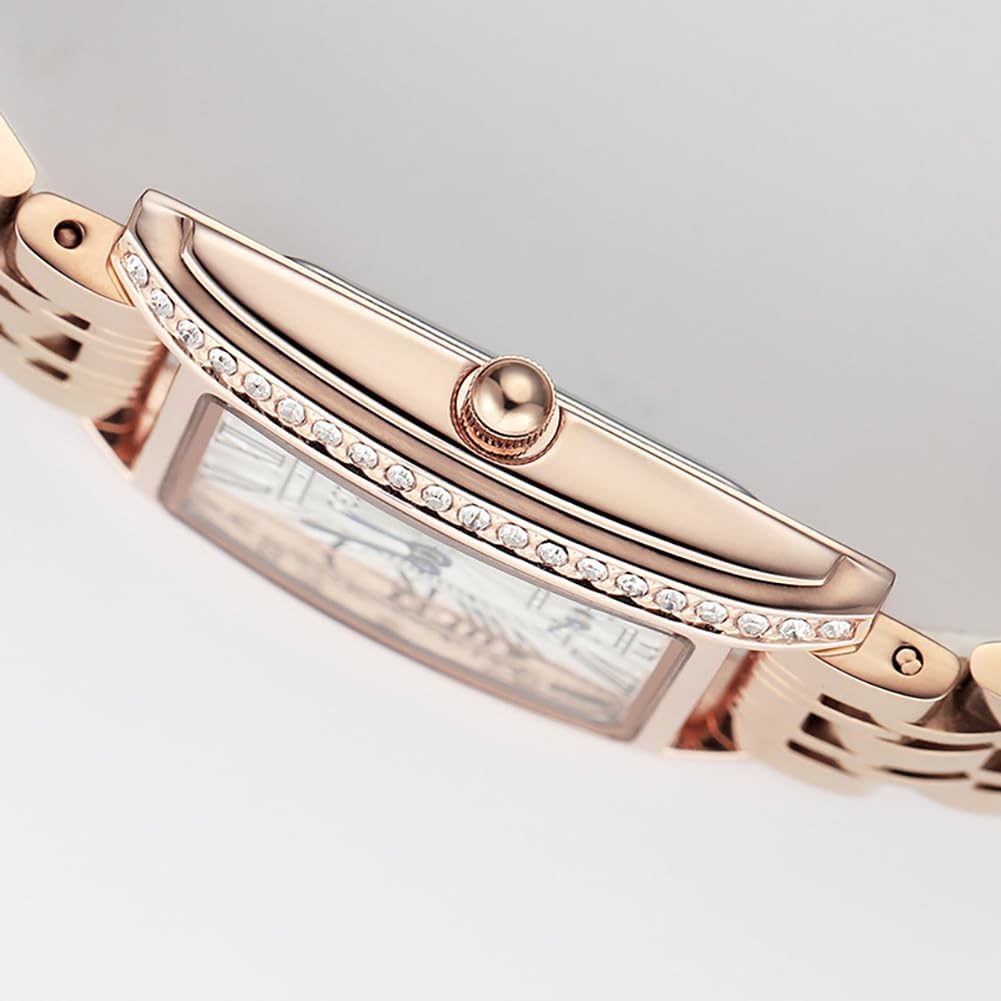 Gold Watches for Women Updated Ladies Quartz Wrist Watchs Stainless Steel Band Women’s Small Dainty Gold Watch Luxury Casual Fashion Bracelet Womens Waterproof Casual Roman Numerals Tools Included - Image 6