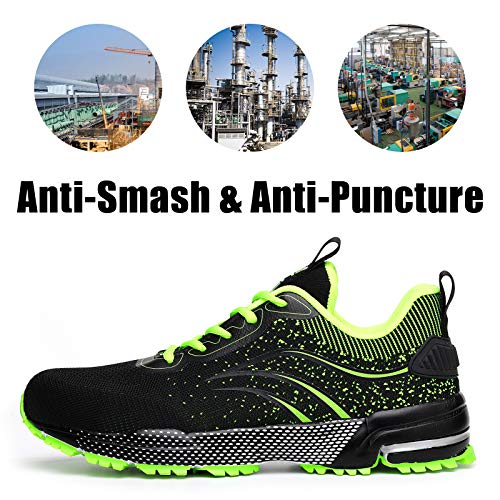 Image of Furuian Steel Toe Shoes for Men & Women Lightweight Safety Work Shoes Comfortable Steel Toe Sneakers Warehouse Industry Work Sneakers
