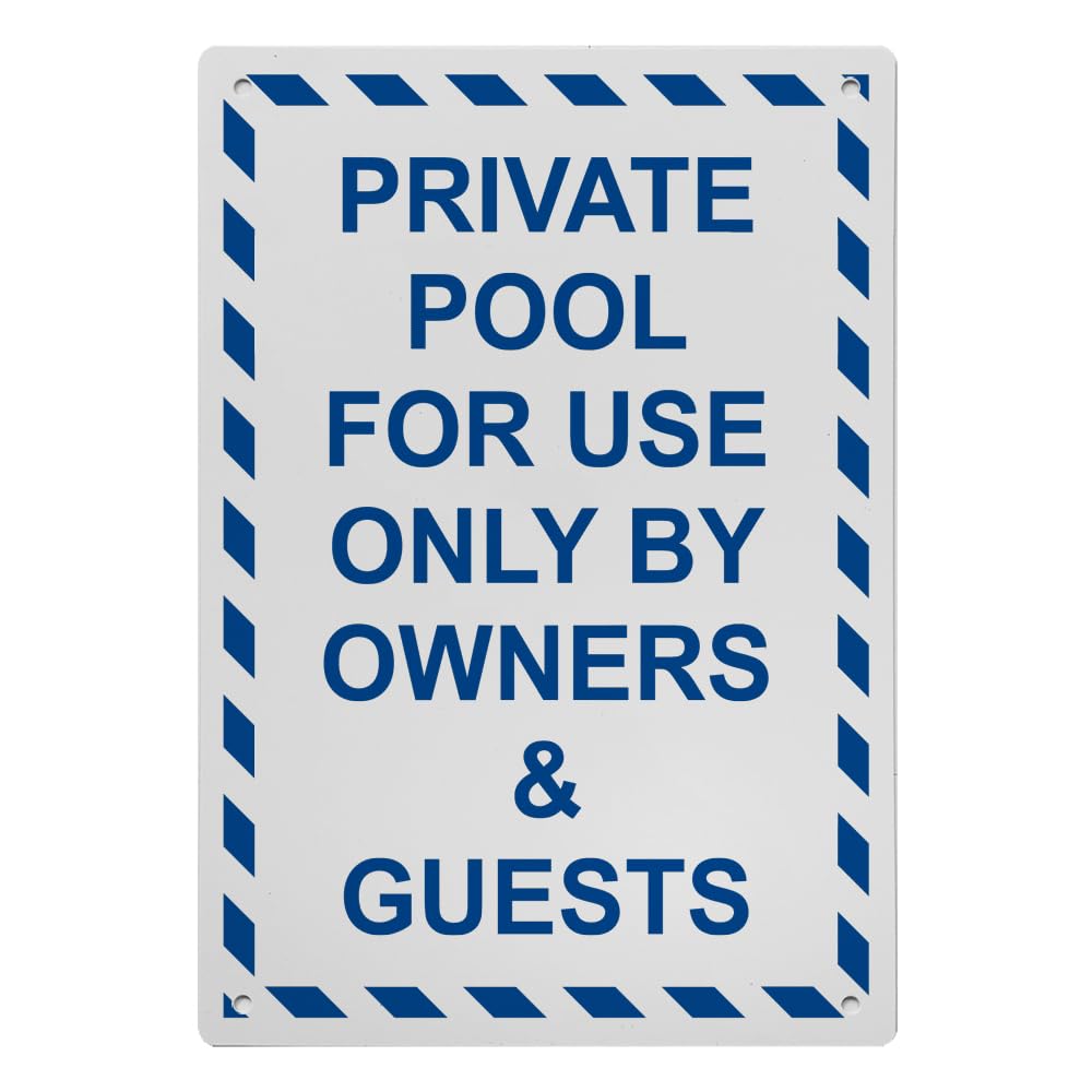 Private Pool For Use Only By Sign, 8.5 x 11 in