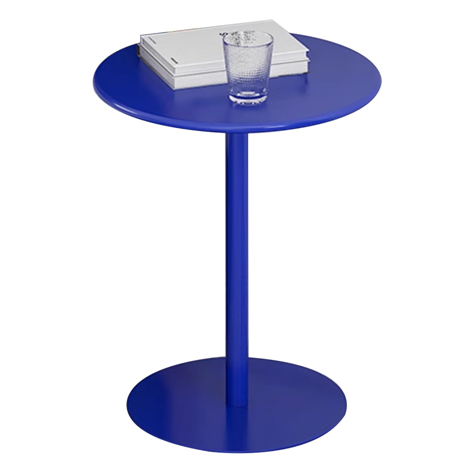 Bistro Table Blue Pub Table Round Bar Table for Cocktail Bistro, High Top  Side Table with Metal Iron Base, Kitchen Dining Table Small Space Coffee