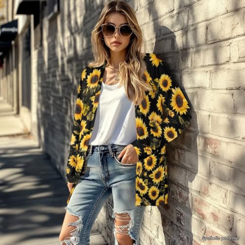 Image of Womens Open Fron Cardigan Sweaters Long Sleeve Tops Daily Coats