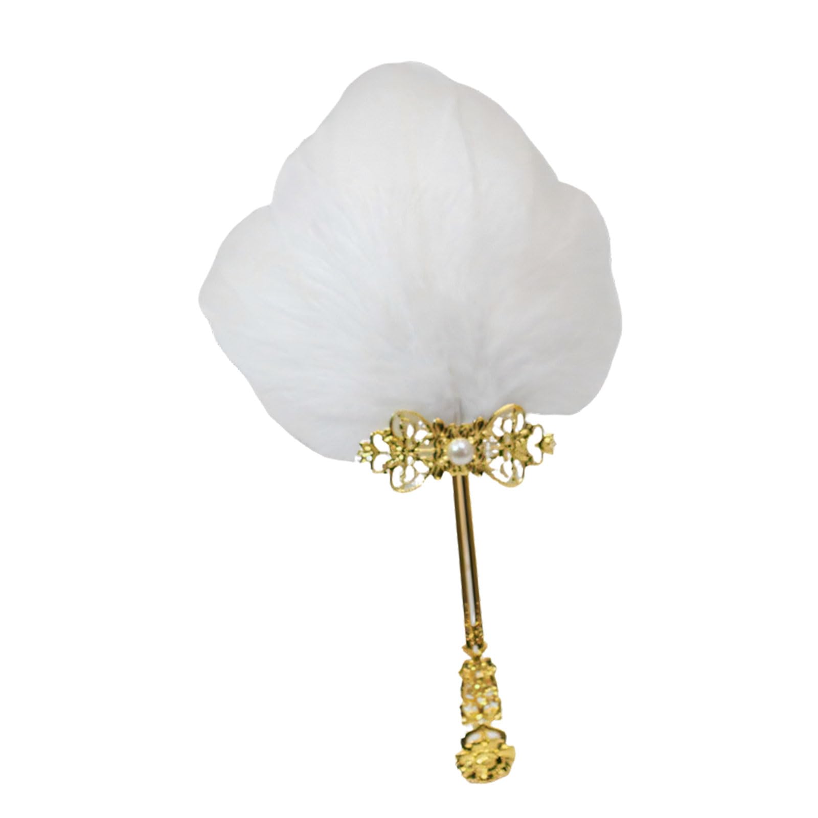 NVOQILIN Feathered Dance Fan Small Handheld for Cosplay Parties Props Stage Costumes and Photographic Accessories Theater Props
