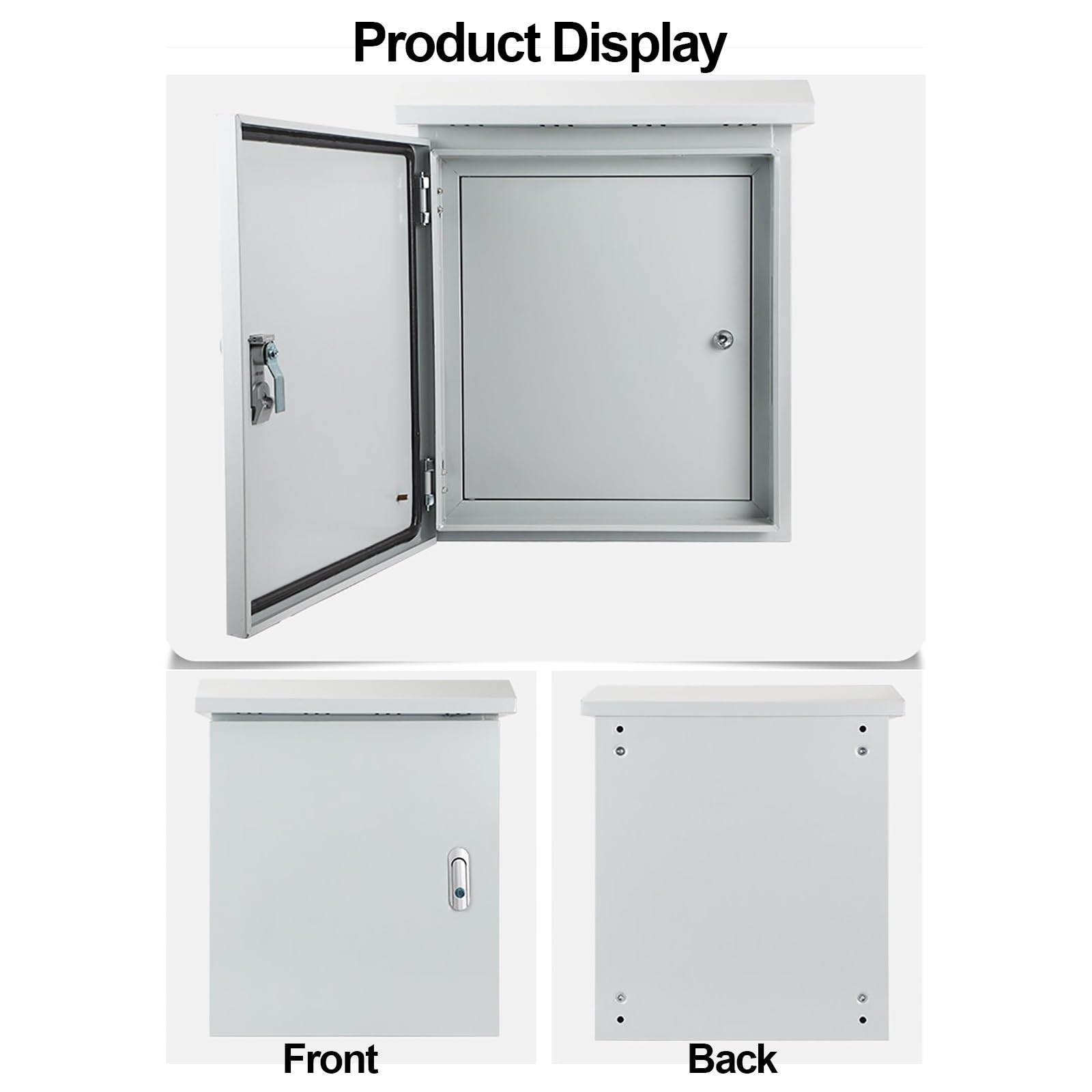 Caja Cuadro Electrico de Acero, Caja Estanca Exterior Electrica con Puerta de Doble Capa | Armario Electrico con Placa de Montaje, Bisagras y Cerradura(50x70x20cm/20x28x8in)
