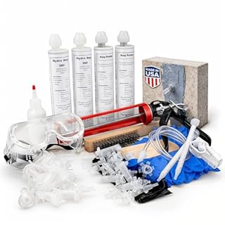 10′ Fast Set Concrete Foundation Crack Repair Kit-Hydra Stop 300 Injection System, Polyurethane Concrete Crack Repair, Basement Wall Leak Sealant & Foundation Concrete Filler, Tough Waterproof Seal
