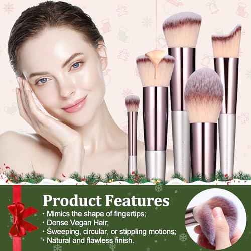 BS-MALL Makeup Brush Set 18 Pcs Premium Synthetic Foundation Powder Concealers Eye shadows Blush Makeup Brushes with black case