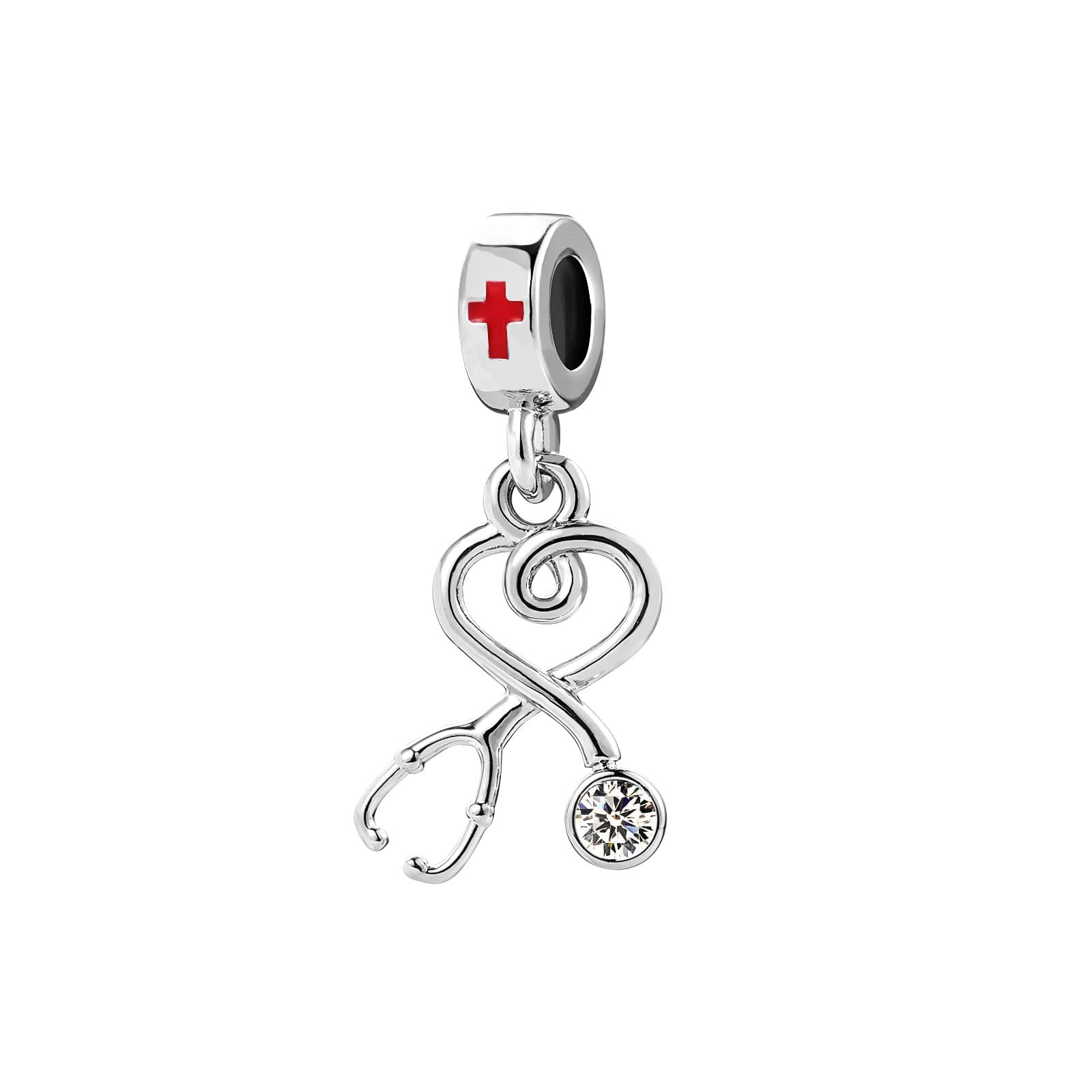 Chili Jewelry Heart Love Nurse Charm Nurse Cap Stethoscope Rn