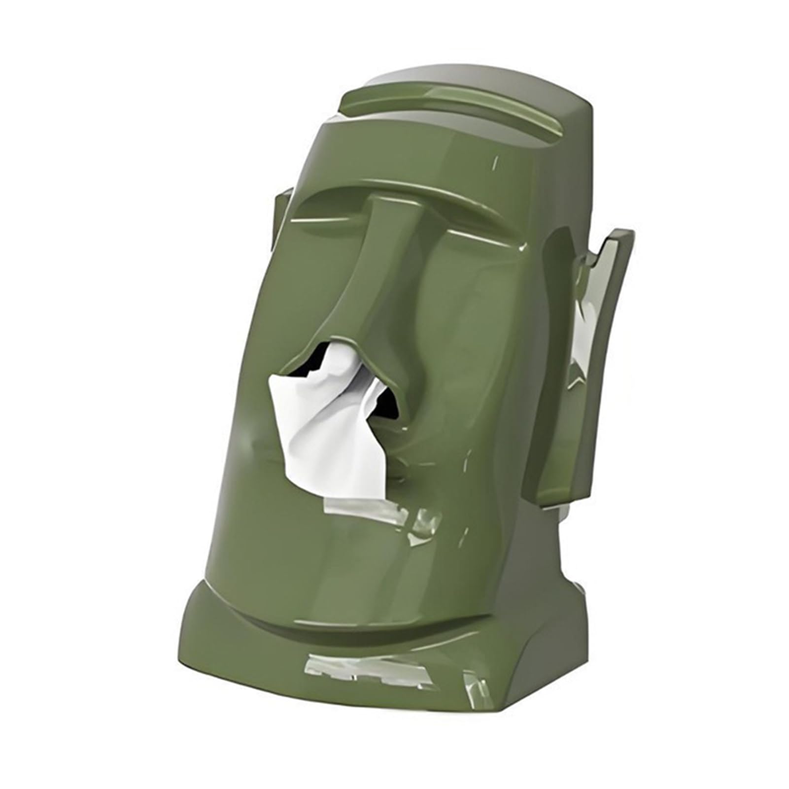 Glifora Tissue Box with Built-in Spring - Automatic Paper Lift, Large Capacity Tissue Holder, Stone Statue Design, Home Desktop Organiser
