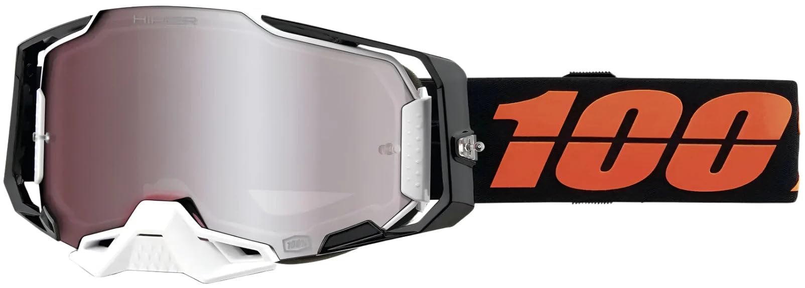 100% ARMEGA HIPER – Schwarze Brille mit silberverspiegelter Linse