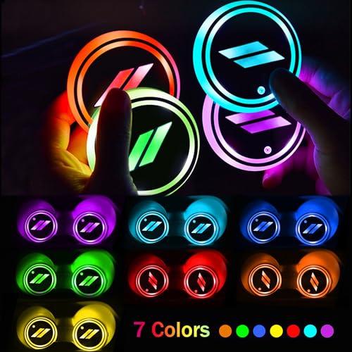 2 pcs luces led portavasos para carro Dodge con sensor miniatura 4