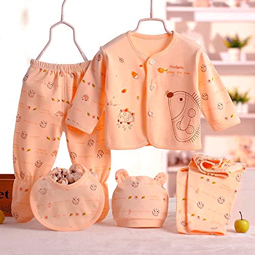 Fancy Walas Presents New Born Baby Summer Wear Baby Clothes 5Pcs Sets 100% Cotton Baby Boys Girls Unisex Baby Cotton/Summer Suit Infant Clothes First Gift for New Born Baby