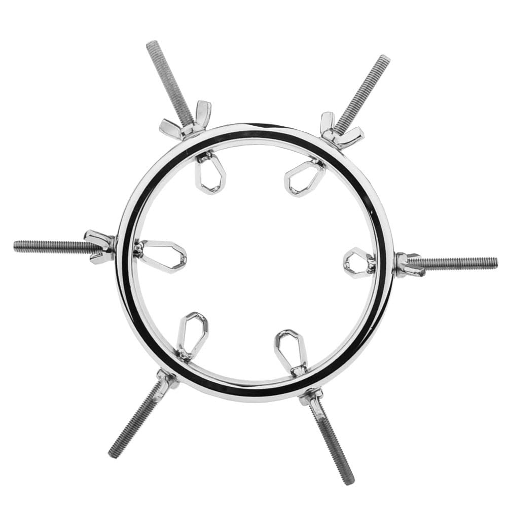 Divaricatore anale vaginale BDSM Labbra Plug anale Divaricatore regolabile Giocattolo del sesso in metallo Giocattolo anale estremo Giocattolo del sesso anale Butt Plug (6 Viti)