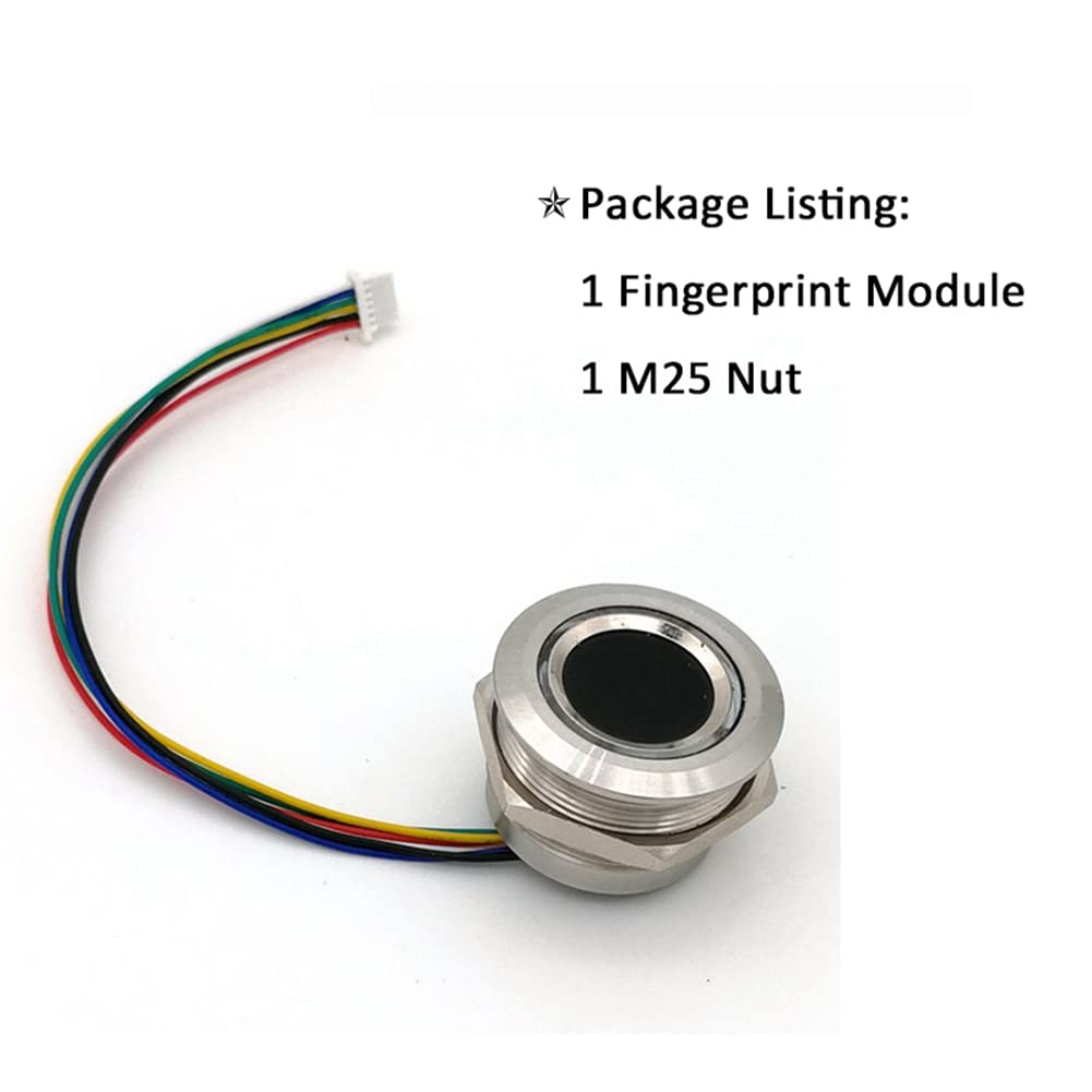 R503-5V RGB LED DC5V UART MX1.25 6Pin Wasserdichter Kapazitiver Fingerabdruck Sensor Abtaster für