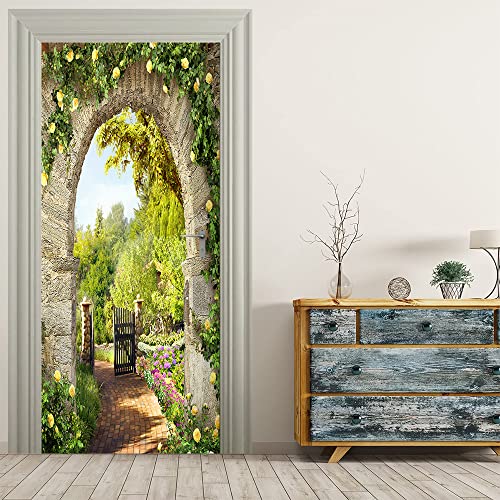 Vinilo adhesivo 3D para puerta decorativo resistente PVC miniatura 1