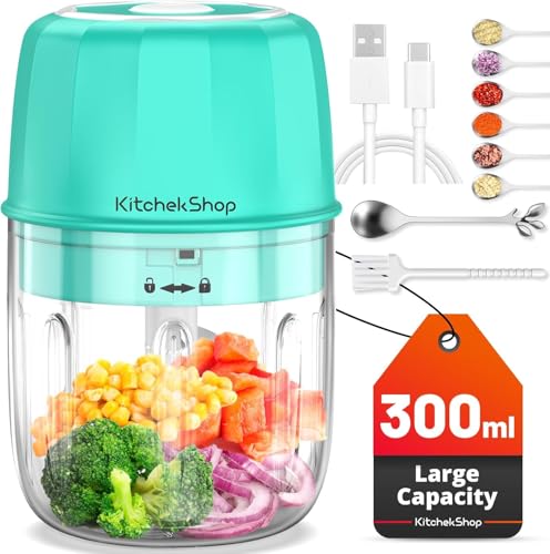Rechargeable Portable and Cordless Mini Food Processor 300ML...