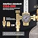CGA-580 Argon CO2 MIG Welding Regulator 0-60 CFH Flow Meter Gauge with 6.5FT Gas Welding Hose for MIG/TIG Welding