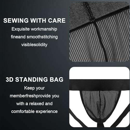 KAREN SPACE Jock Straps for Men, Low Waist Jockstrap Athletic Supporters Breathable Thong2