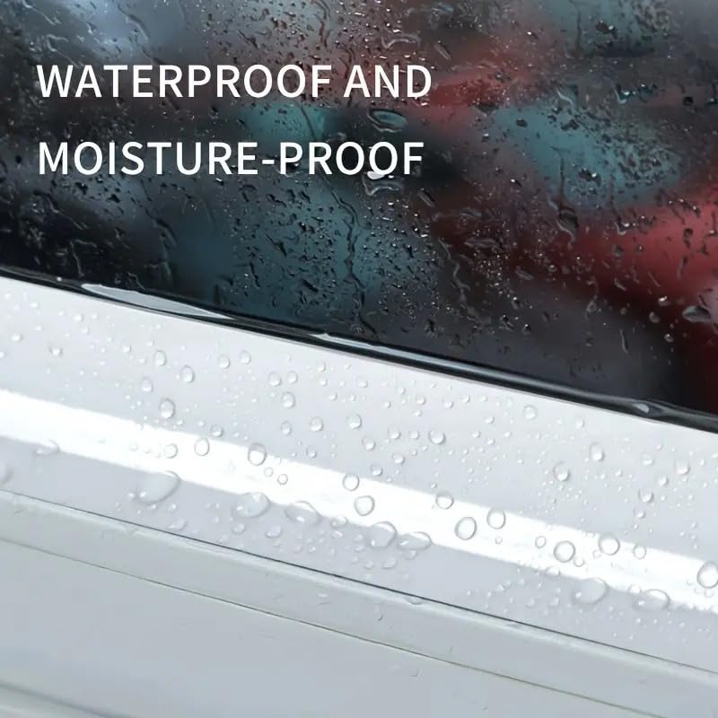 Transparent Window Weather Sealing Tape, Windproof, Waterproof Strong Adhesive Film Tape for Door Window Shower Glass