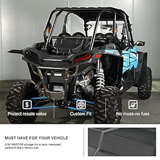 KIWI MASTER Rear Cargo Box for 2014-2023 Polaris RZR XP 1000 900 Turbo, 2020-2026 RZR Trail/S Accessories Replace OEM # 2881193 Waterproof 69 QT Bed Storage Bin