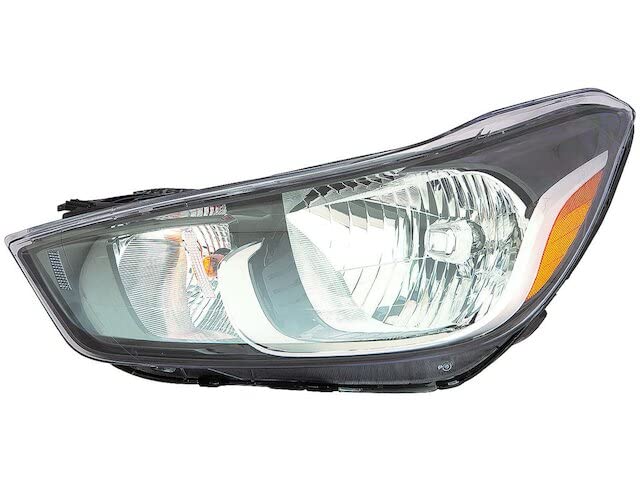 Left Driver Side Halogen Headlight Assembly - without Black Trim - Compatible with 2016-2021 Chevy Spark