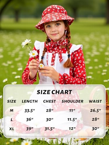 Disfraz Pioneer Girl para niñas con delantal y cofia miniatura 4